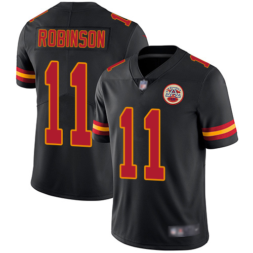 Men Kansas City Chiefs 11 Robinson Demarcus Limited Black Rush Vapor Untouchable Football Nike NFL Jersey